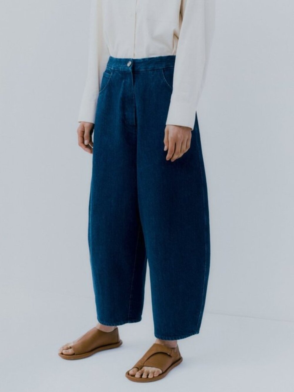 CORDERA BLUE CURVED LEG TROUSERS